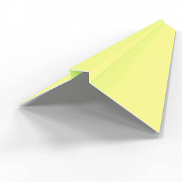 Конек фигурный 0,45 мм RAL 1026 оцинкованный, с порошковым покрытием