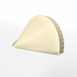 Заглушка для кровли конусная 0,45мм x 301мм (RAL 1015) к полукруглому коньку, оцинкованная с порошковым покрытием