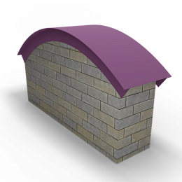 Парапет радиусный 1,2 мм (RAL 4001) полиэстер