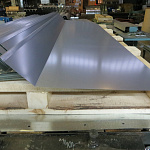 Ендова нижняя плоская 0,45 мм (RAL 9003) оцинкованная c полимерным покрытием