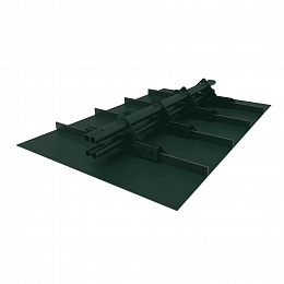 Снегозадержатель трубчатый плоскоовальный 1000мм фальц 40x20-1,0-2,0-2 оцинкованная сталь с порошковым покрытием RAL 6005