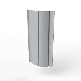 Штакетник полукруглый металлический оцинкованный с полимерным покрытием 0,5х100мм полукруглый фигурный RAL 7004