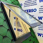 Окно мансардное дерево, лак ручка снизу Werso ДС 78*118см