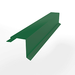 Торцевая планка (RAL 6029) оцинкованная, с порошковым покрытием 0,45 мм (ширина менее 625 мм)