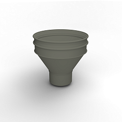 Воронка водосточная ф100х350мм (RAL 7003) водосборная, c порошковым покрытием