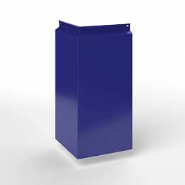 Фасадная металлокассета угловая закрытого типа оцинкованная с порошковым покрытием 1,2мм RAL 5002