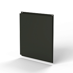 Фасадная металлокассета 1160x1160 (RAL 6008) открытого типа, с порошковым покрытием 0,7 мм