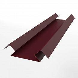 Планка угла внутреннего сложного для металлосайдинга экобрус оцинкованная с полимерным покрытием 0,45mm RAL 3005
