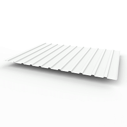 Профнастил С10 - 0,35х1180мм (RAL9003) оцинкованный, с полимерным покрытием (полиэстер)