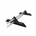 Снегозадержатель трубчатый плоскоовальный 1000мм универсальный 25-1,2-2,0-2 оцинкованная сталь с порошковым покрытием RAL 8017