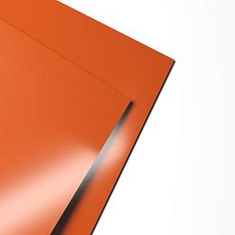 Лист оцинкованный 0,45х1250мм (RAL 2010) с полимерным покрытием (полиэстер)