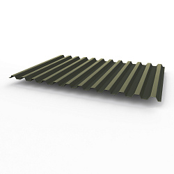 Профнастил С21 0,35х1051мм (RAL 6015) оцинкованный, с полимерным покрытием (полиэстер)