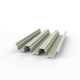 Профнастил Н114 - 0,9х646мм (RAL 7035) оцинкованный, с полимерным покрытием (полиэстер)