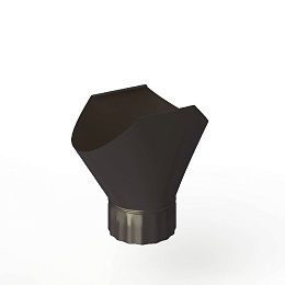 Воронка желоба оцинкованная накладная порошок ф180мм RAL 8019