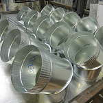 Колено водосточное оцинкованное ф125х400x400мм