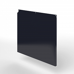 Фасадная металлокассета закрытого типа оцинкованная с порошковым покрытием 0,7x820х370мм RAL 5004 Чёрно-синий