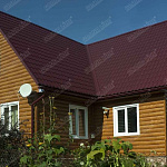 Сайдинг Блок-хаус 0,390 Grand Line 0,45 Print Elite Antique Wood TwinColor