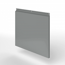 Фасадная металлокассета закрытого типа оцинкованная с порошковым покрытием 0,7x380х815мм RAL 7037 Пыльно-серый