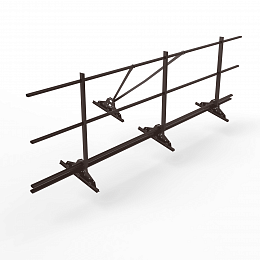 Ограждение кровельное функция снегозадержатель фальц 2000мм 900-25-1-1,5-2 оцинкованная сталь с порошковым покрытием RAL 8017