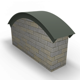 Парапет радиусный 0,7 мм (RAL 7009) полиэстер