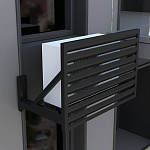 Корзина для кондиционера c широкими горизонтальными ламелями без боковых панелей Тип 4 все цвета RAL