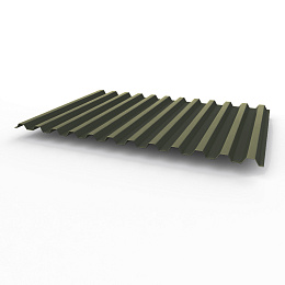 Профнастил С21 0,6х1051мм (RAL 6006) оцинкованный, с полимерным покрытием (полиэстер)