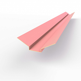 Ендова верхняя фигурная 0,45 мм (RAL 3014) оцинкованная c порошковым покрытием