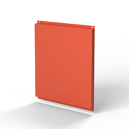 Фасадная металлокассета 1160x530 (RAL 2012) открытого типа, с порошковым покрытием 0,7 мм