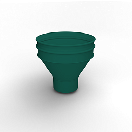 Воронка водосточная ф210х350мм (RAL 6036) водосборная, c порошковым покрытием