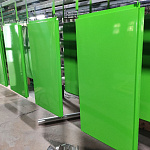 Фасадная металлокассета закрытого типа оцинкованная с порошковым покрытием 0,7x480х1015мм RAL 6018 Желто-зелёный