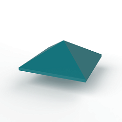 Колпак на столб стандартный оцинкованный с полимерным покрытием до 800мм RAL 5021