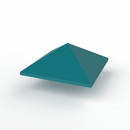 Колпак на столб стандартный оцинкованный с полимерным покрытием до 800мм RAL 5021