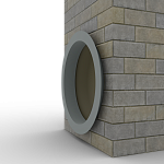 Откос радиусный 0,55 мм (RAL 7042) c порошковым покрытием