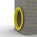 Откос радиусный 1 мм (RAL 1018) c порошковым покрытием