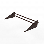 Снегозадержатель трубчатый плоскоовальный 3000мм универсальный 25-1,0-1,5-4 оцинкованная сталь с порошковым покрытием RAL 8017