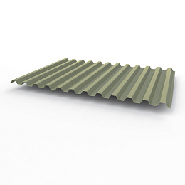 Профнастил С21 0,6х1051мм (RAL 7033) оцинкованный, с полимерным покрытием (полиэстер)