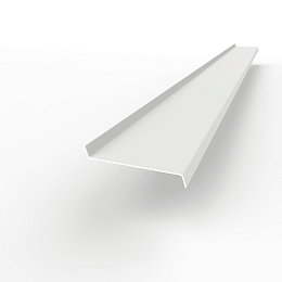 Отлив 0,55 мм RAL 9010 оконный оцинкованный c порошковым покрытием