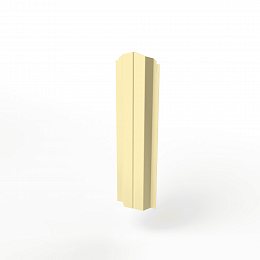 Штакетник оцинкованный с полимерным покрытием П-образный фигурный 0,5х100мм RAL 1014