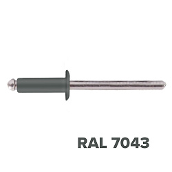 Заклепка 3.2x10 (RAL 7043) A2/A2 вытяжная