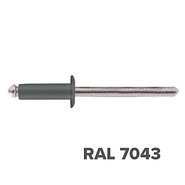 Заклепка 3.2x10 (RAL 7043) A2/A2 вытяжная