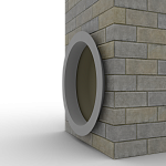 Откос радиусный 0,45 мм (RAL 9022 ) c порошковым покрытием