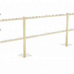 Ограждение кровельное парапетное 600-25-1-1,5-2 холоднокатанная сталь с порошковым покрытием RAL 1014