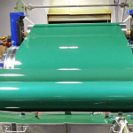 Рулон оцинкованный с полимерным покрытием полиэстер 0,4х1250мм RAL 6028 Сосновый зелёный