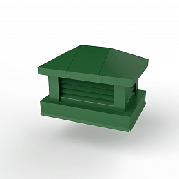 Дымник на трубу с жалюзи оцинкованный с полимерным покрытием до 1600мм RAL 6029