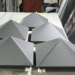 Колпак на столб стандартный оцинкованный с полимерным покрытием до 1200мм RAL 3003