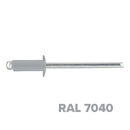 Заклепка 3.2x10 (RAL 7040) A2/A2 вытяжная