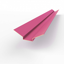 Ендова верхняя фигурная 0,45 мм (RAL 4003) оцинкованная c порошковым покрытием