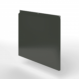 Фасадная металлокассета закрытого типа оцинкованная с порошковым покрытием 0,7x480х475мм RAL 6015 Чёрно-оливковый