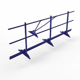 Ограждение кровельное функция снегозадержатель фальц 3000мм 1200-25-1-2-3 оцинкованная сталь с порошковым покрытием RAL 5002