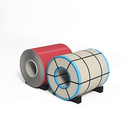 Рулон оцинкованный 0,6х1250мм (RAL 3017) с полимерным покрытием (полиэстер)